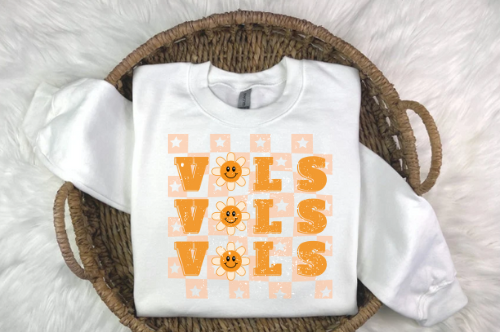DISTRESSED VOLS FLOWER SWEATSHIRT