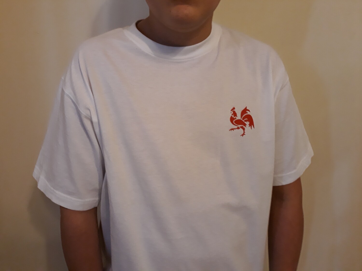 Coq Wallon sur t-shirt Blanc