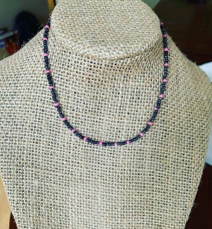 blue and pink chocker