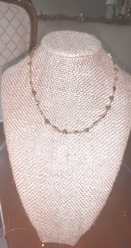 gold heart chain chocker