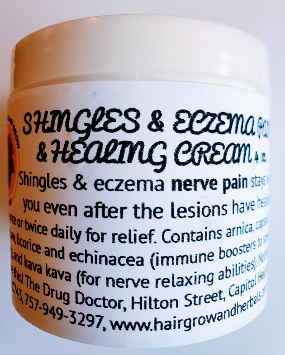 Shingles & Eczema Pain and Healing Cream 4 oz.