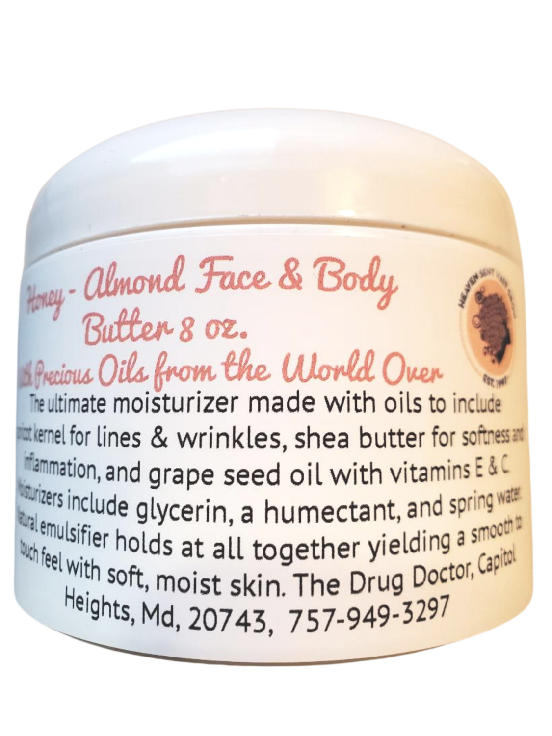Honey-Almond Face and Body Butter 8 oz.