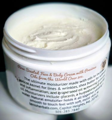Rose Scented Face and Body Cream 8 oz.