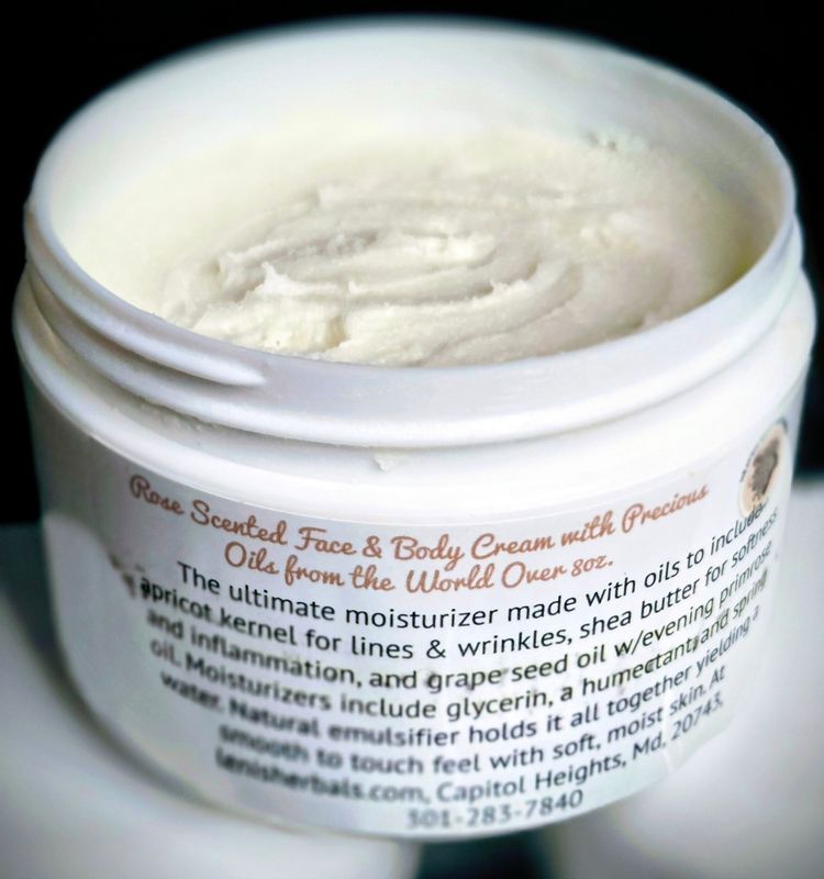 Rose Scented Face and Body Cream 8 oz.