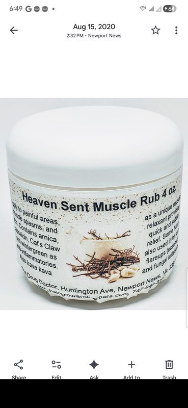 Heaven Sent Muscle Rub 4oz. Heaven Sent Muscle Rub 4oz.