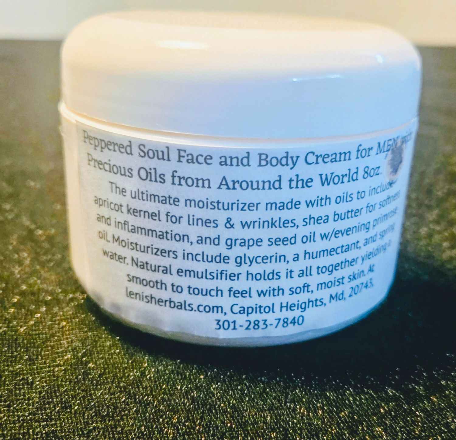 Peppered Soul Face and Body Cream for Men 8oz.