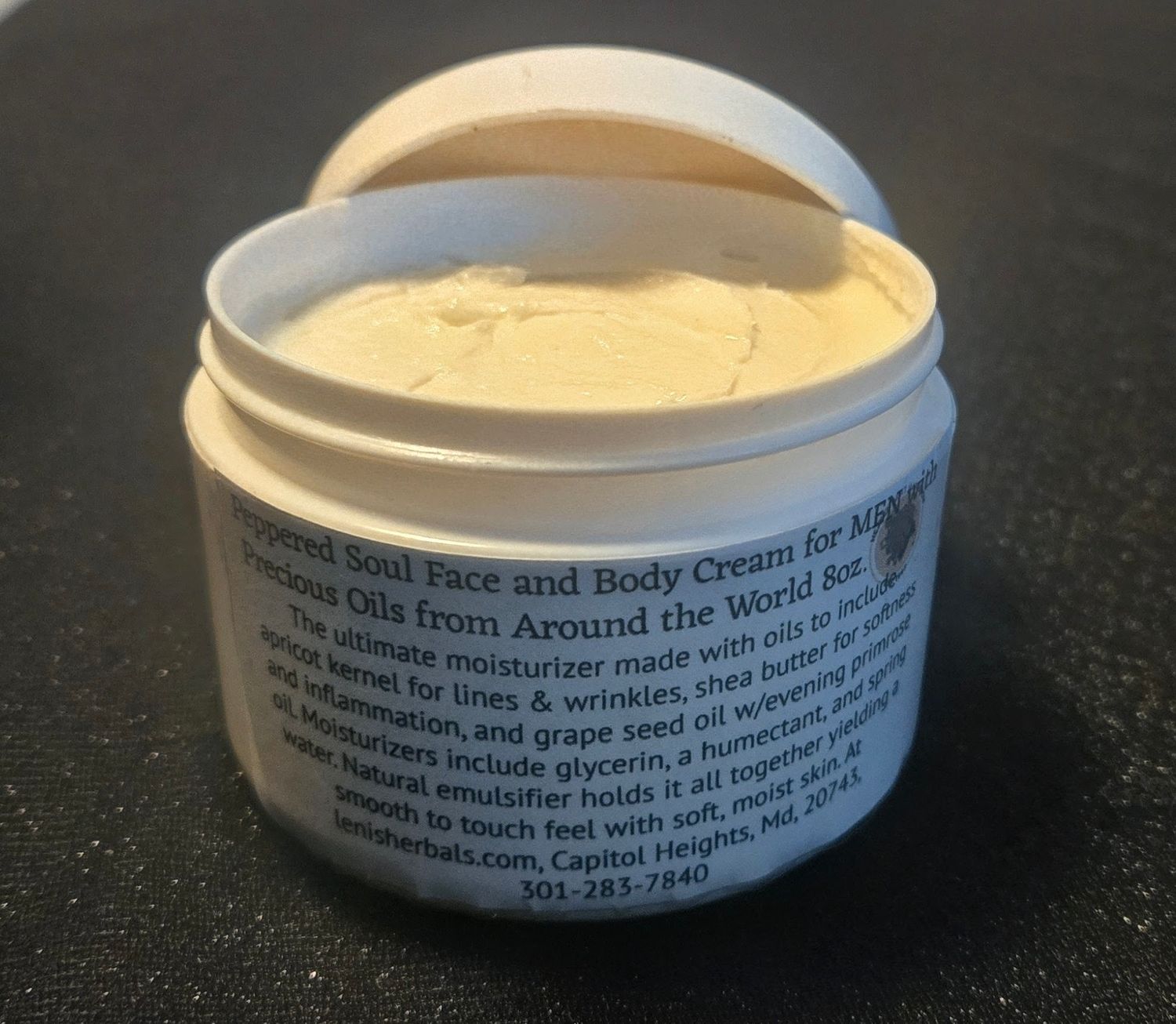 Peppered Soul Face and Body Cream for Men 8oz.