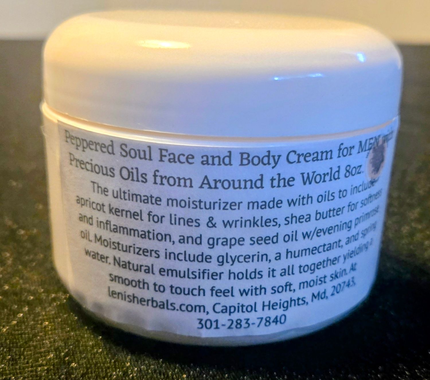 Peppered Soul Face and Body Cream for Men 8oz.