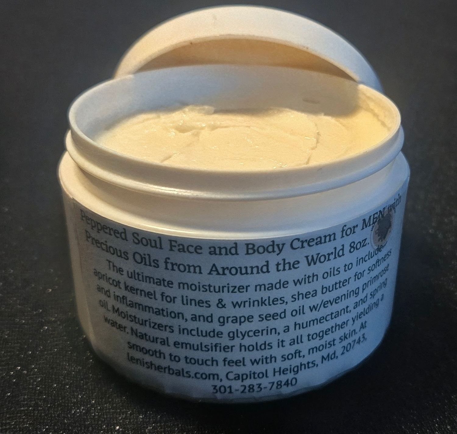 Peppered Soul Face and Body Cream for Men 8oz.