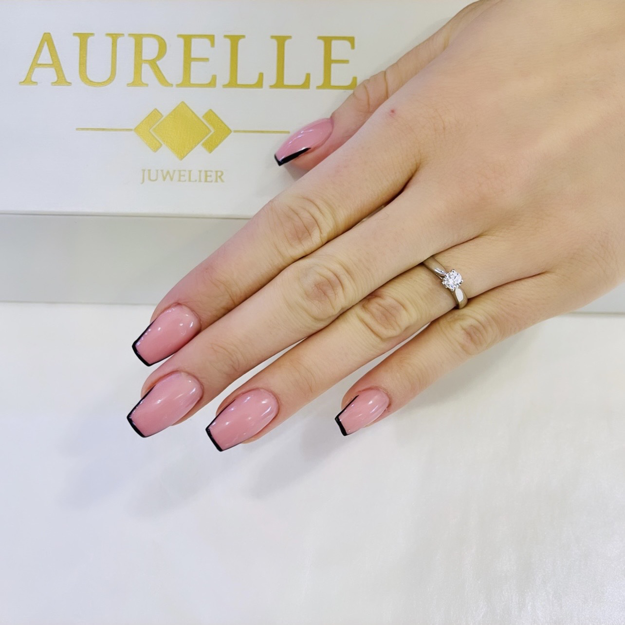 950 Platin Solitaire Verlobungsring