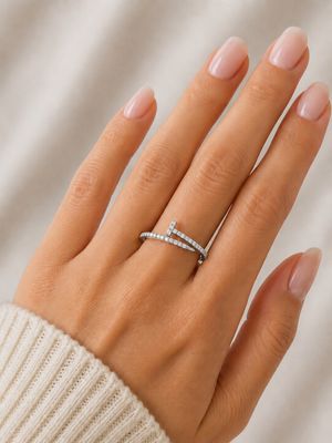 18k Weiß Gold Nail Diamanten Ring 18k Weiß Gold Nail Diamanten Ring