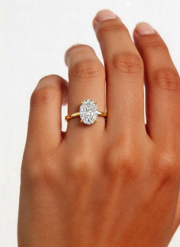 1,50Ct Oval Solitaire Verlobungsring 18K Gelb Gold 1,50Ct Oval Solitaire Verlobungsring 18K Gelb Gold