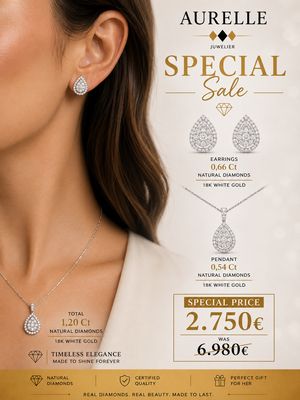 Pear Shaped Diamant Set 18K WeißGold Pear Shaped Diamant Set 18K WeißGold