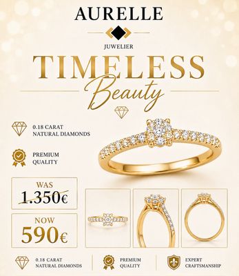 18K Gelbgold Flower Verlobungsring mit Seitensteinen 18K Gelbgold Flower Verlobungsring mit Seitensteinen