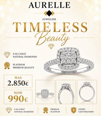 18K Weißgold Verlobungsring mit Seitensteinen 18K Weißgold Verlobungsring mit Seitensteinen