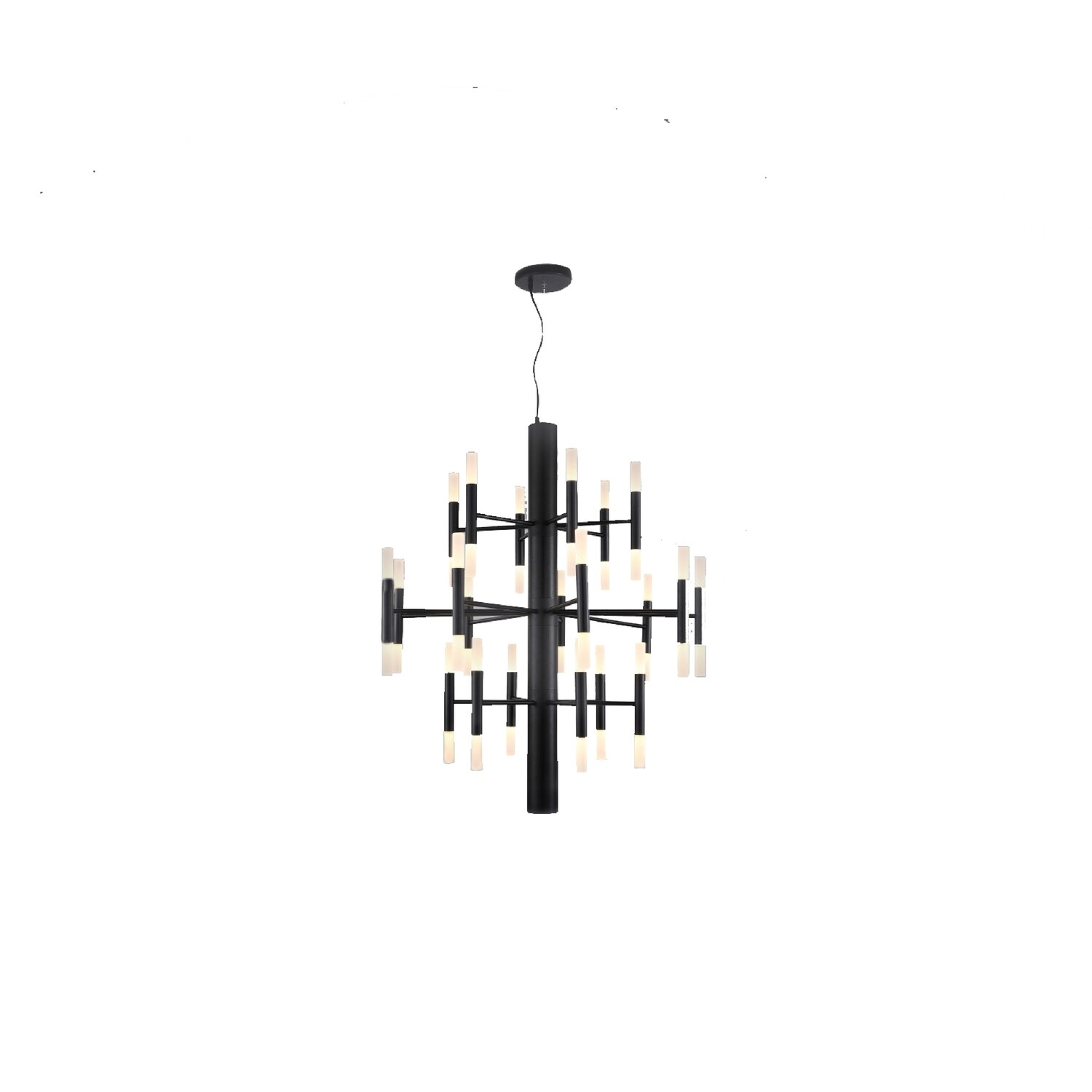 Lámpara tipo candelabro modelo Deco color negro con alto nivel de iluminación y luz extra cálida