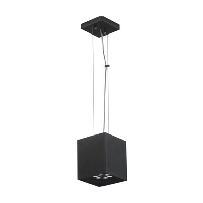 Lámpara de suspender modelo Deco Cubo color negro acrílico luz de intensidad media tipo cálida