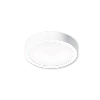 Lampara LED de sobreponer en caja metálica modelo POK estilo redonda en color blanco de 4