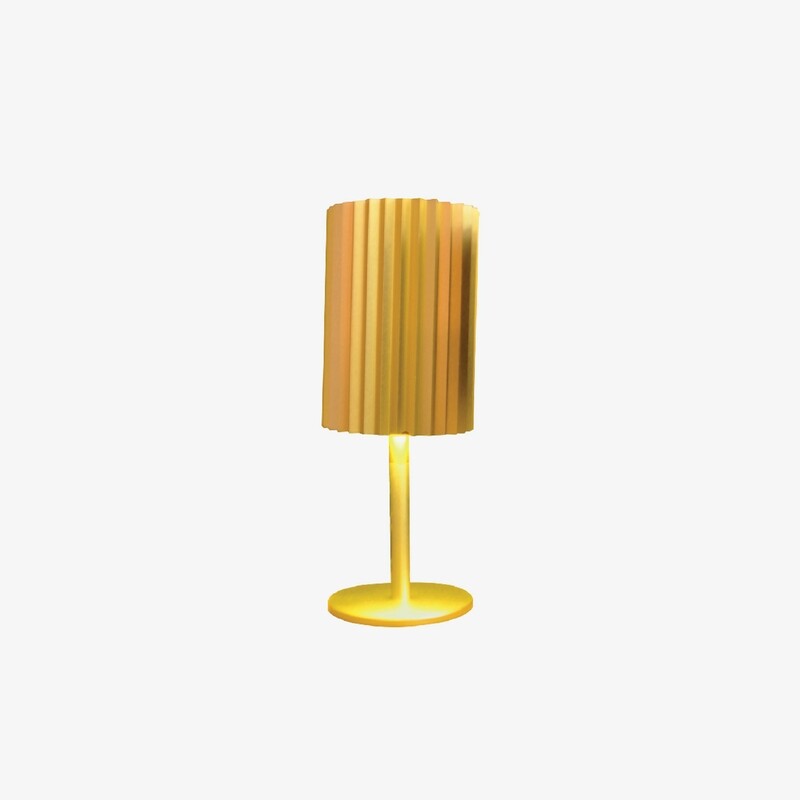 Lámpara de mesa modelo Deco Paper color dorado luz extra cálida
