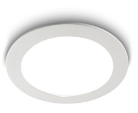 Lámpara tipo ojo de buey redondo de 4" LED contorno blanco plano de  luminusidad media difusor opaco tipo de luz extra cálida