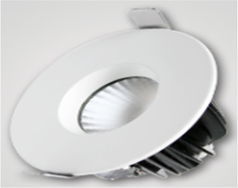 Lámpara tipo ojo de buey redondo de 2.5" contorno blanco de  luminusidad media tipo de luz extra cálida