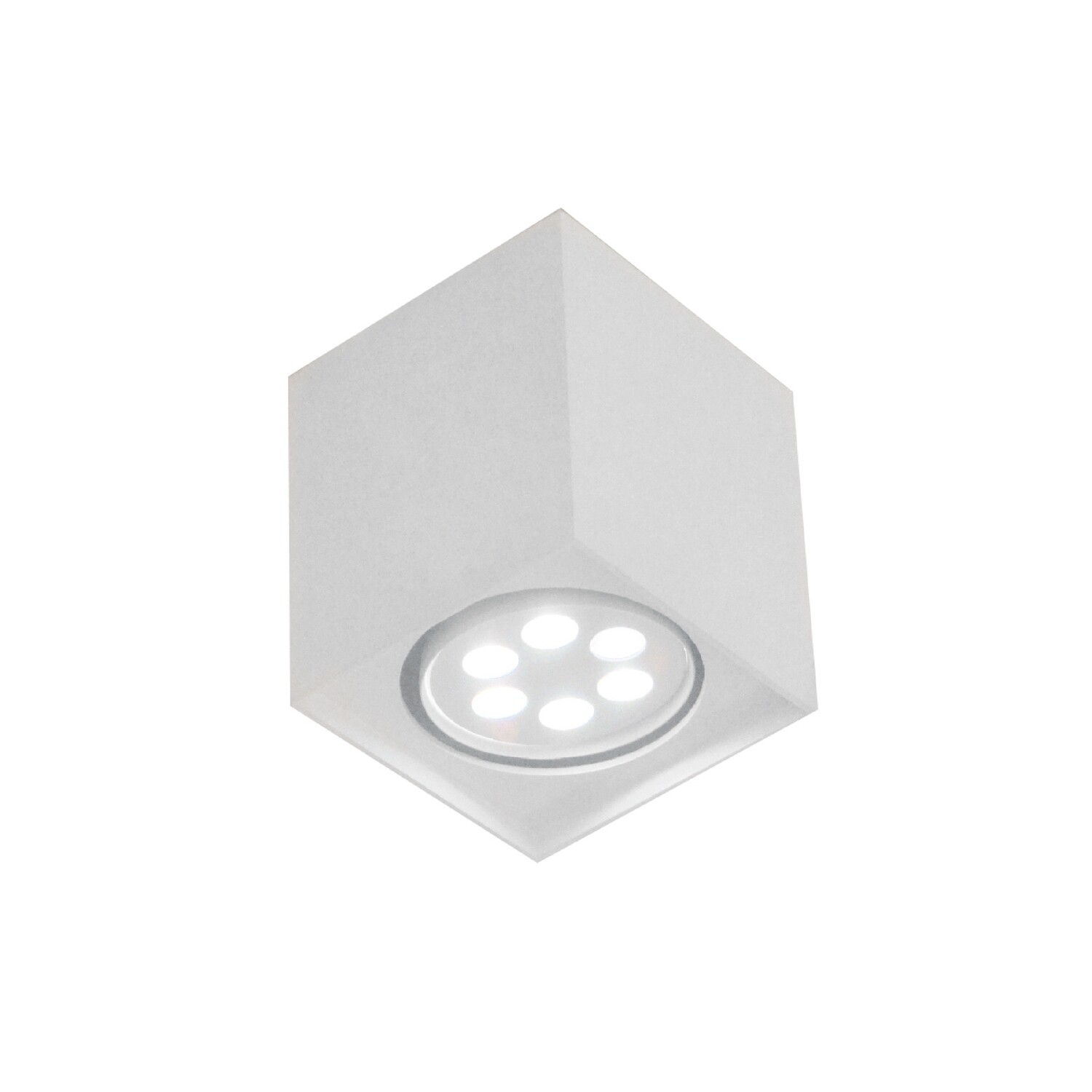 Lampara Deco cubo en color blanco alta luminosidad y luz cálida