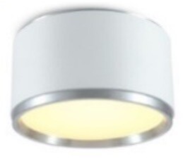 Lámpara de sobreponer LED tipo cilindro corto color blanco luminosidad medio alta luz cálida uso interior
