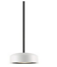 Lámpara suspender LED modelo Deco BULLET mini color blanco luminosidad media y luz extra cálida