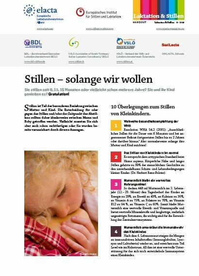 Stillen - solange wir wollen - Abreissblock Handout  á 50 Blatt