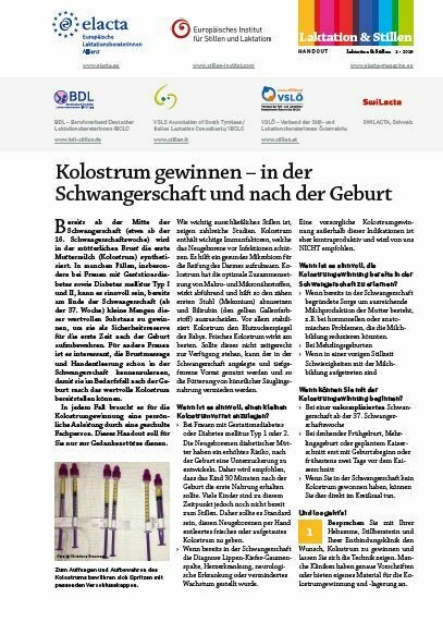 Kolostrum gewinnen - in der Schwangerschaft und nach der Geburt