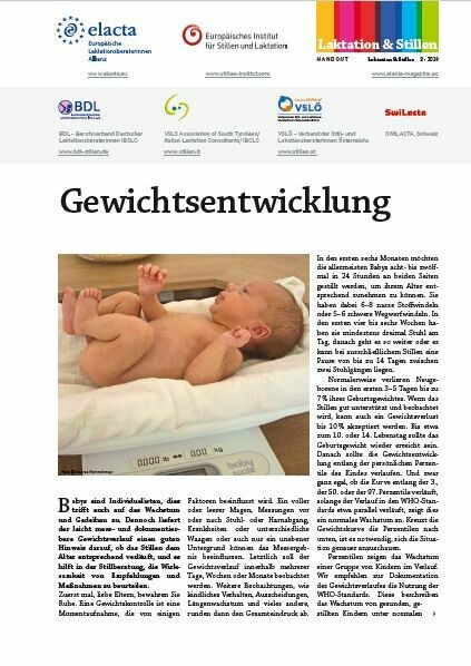 Gewichtsentwicklung - Handout Abreissblock á 50 Blatt