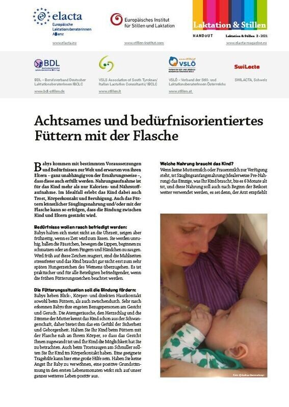 Achtsames und bedürfnisorientiertes Füttern mit der Flasche
