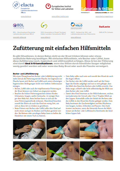 Zufütterung mit einfachen Hilfsmitteln