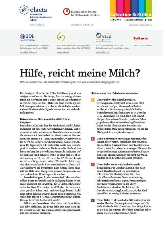 Hilfe  reicht meine Milch