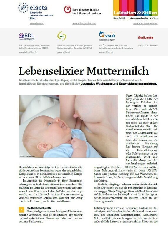 Lebenselixier Muttermilch