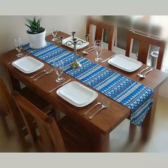 Azuka Table Runner With Aztec Design