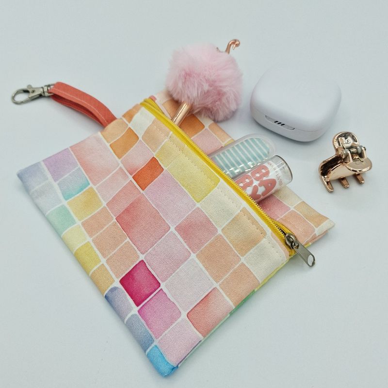 Trousse zip plate et pratique "Aquarelle"