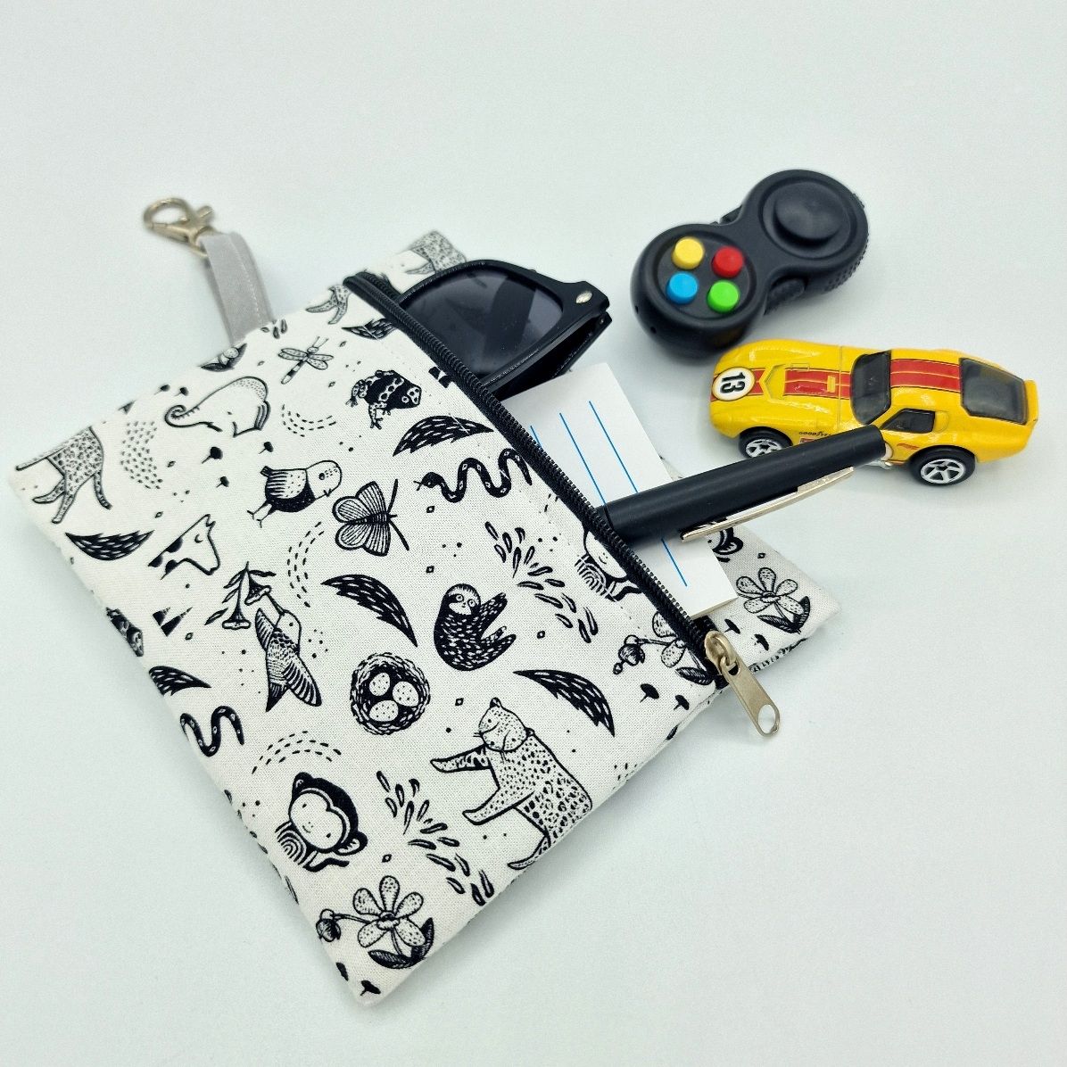 Trousse zip plate et pratique "Jungle"