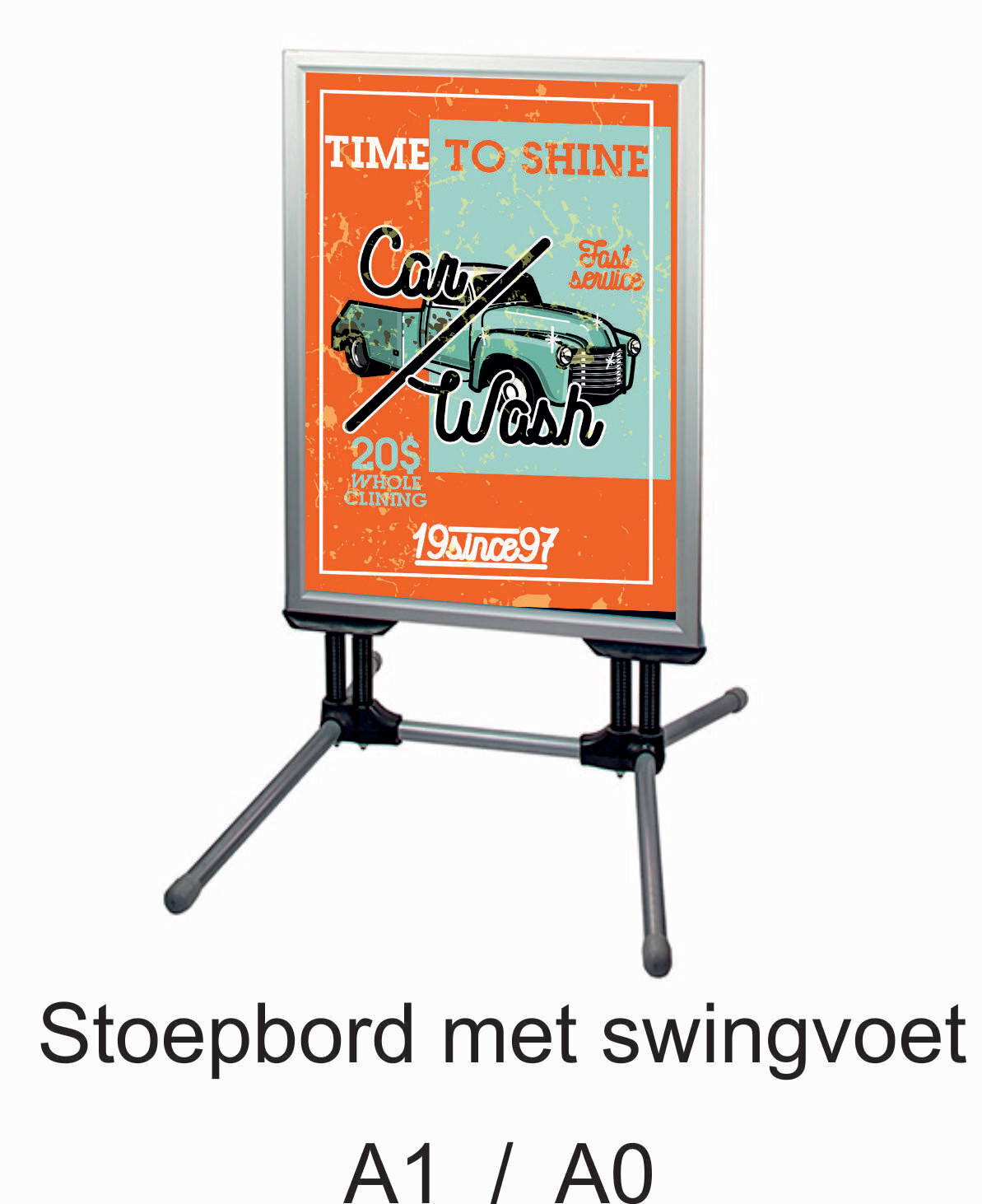 Stoepbord swingvoet