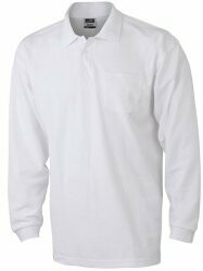 James & Nicholson Heren polo met borstzakje en lange mouwen