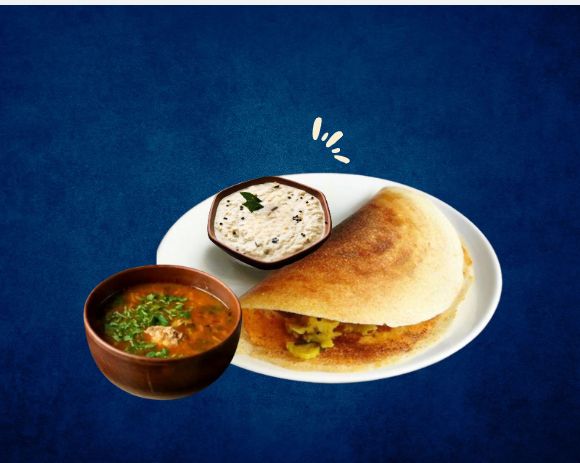 Masala Dosa + Sambar + Chutney