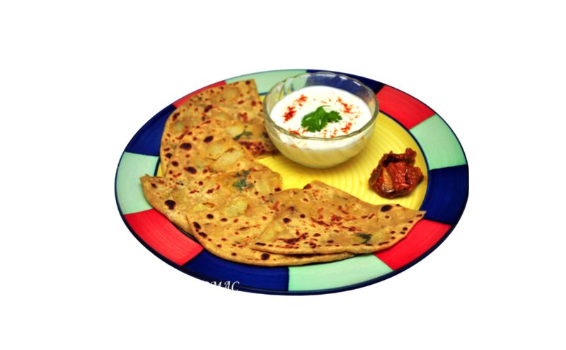 2 Aloo Paratha + Curd + Pickle