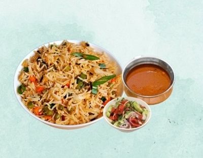 Fried Rice + Gravy + Salad