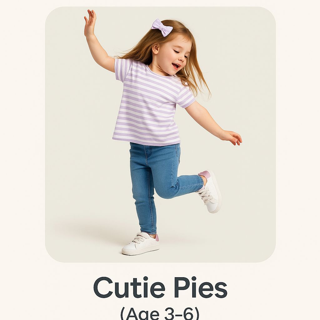 Cutie Pies Monthly Plan (Age 3-6) 3 classes/week