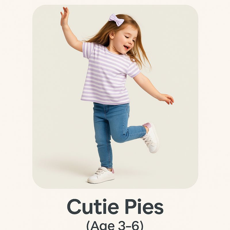 Cutie Pies Monthly Plan (Age 3-6) 3 classes/week