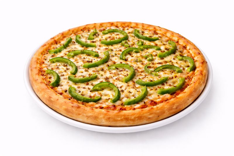 Cheese Capsicum Pizza 8-10 inches (serves 1-2)