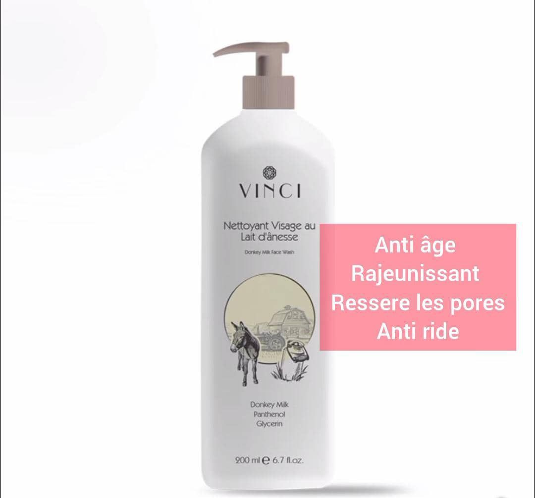Gel nettoyant Anti âge Anti ride  au lait d&#39;ânesse 100% efficacité