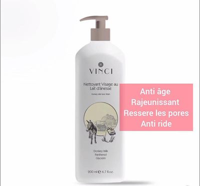 Gel nettoyant Anti âge Anti ride  au lait d&#39;ânesse 100% efficacité