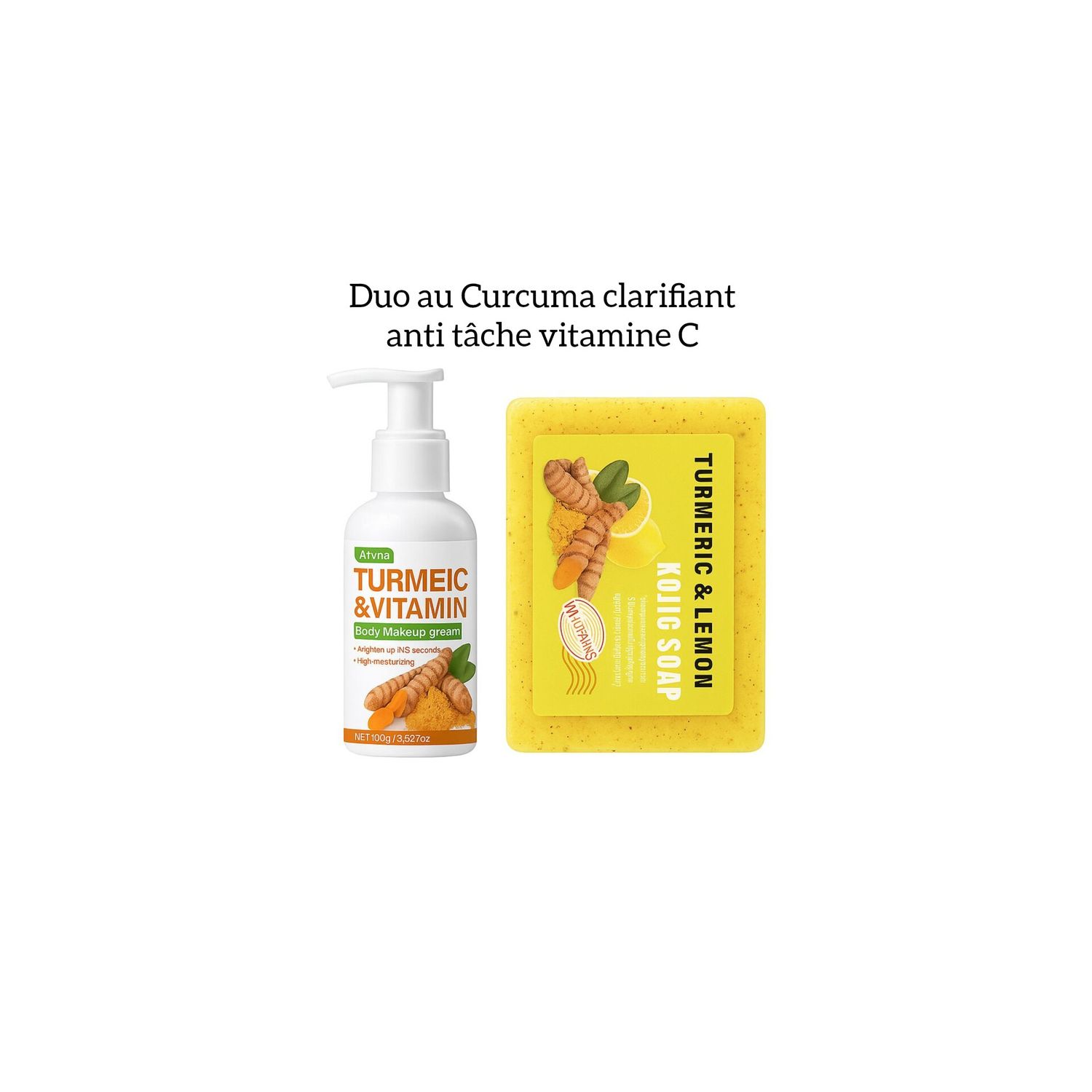 Duo au Curcuma clarifiant anti tâche anti imperfections