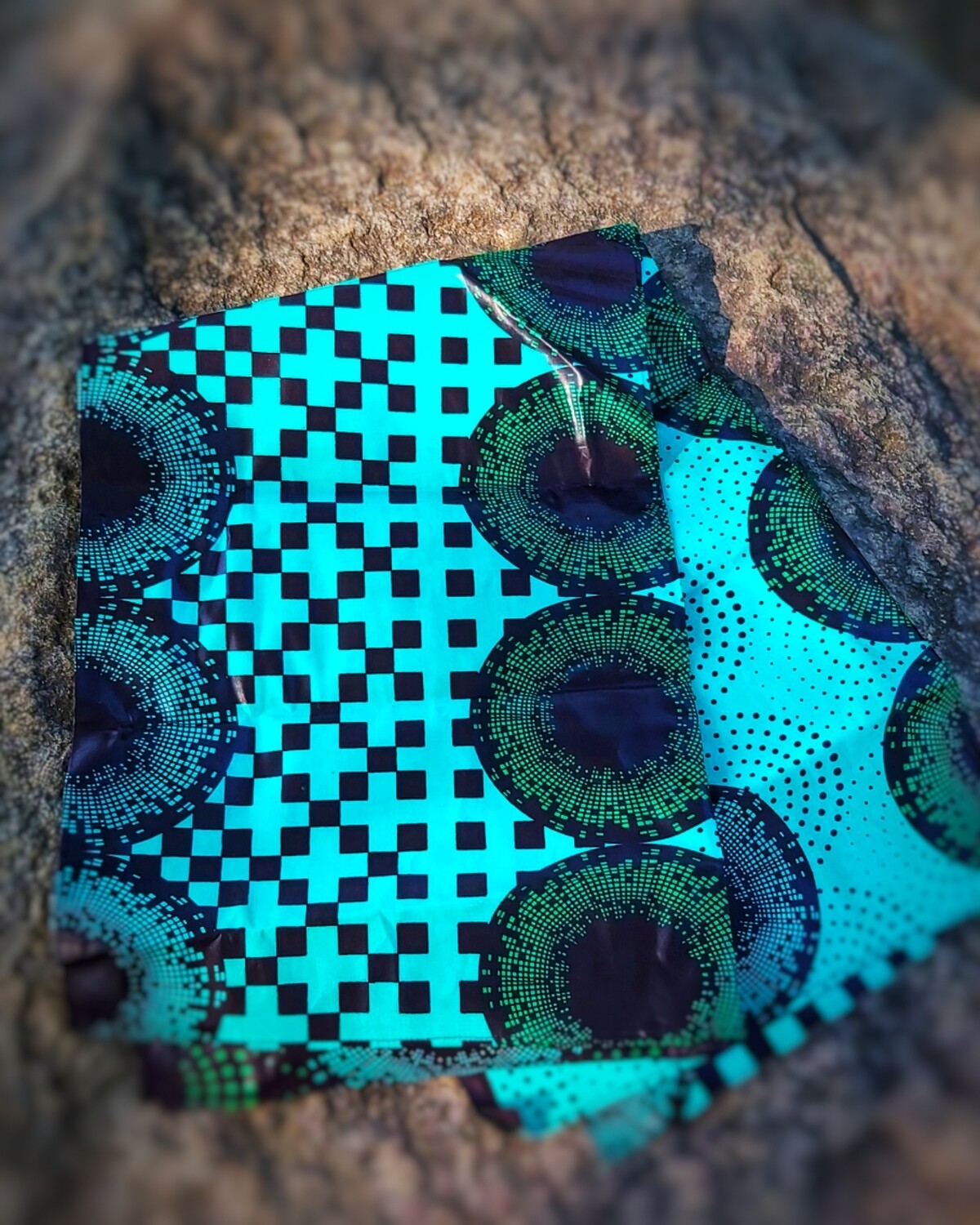 Green Soft African Print Headwrap